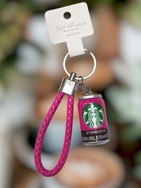 Starbucks Braided Keychain - Pink